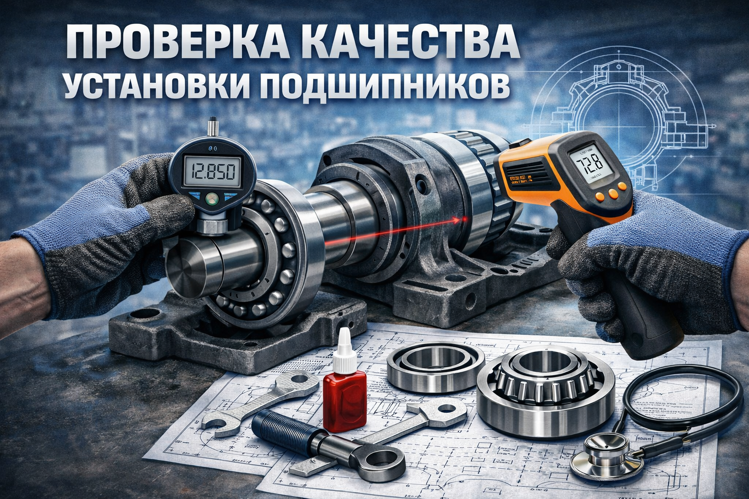 Проверка качества установки подшипников