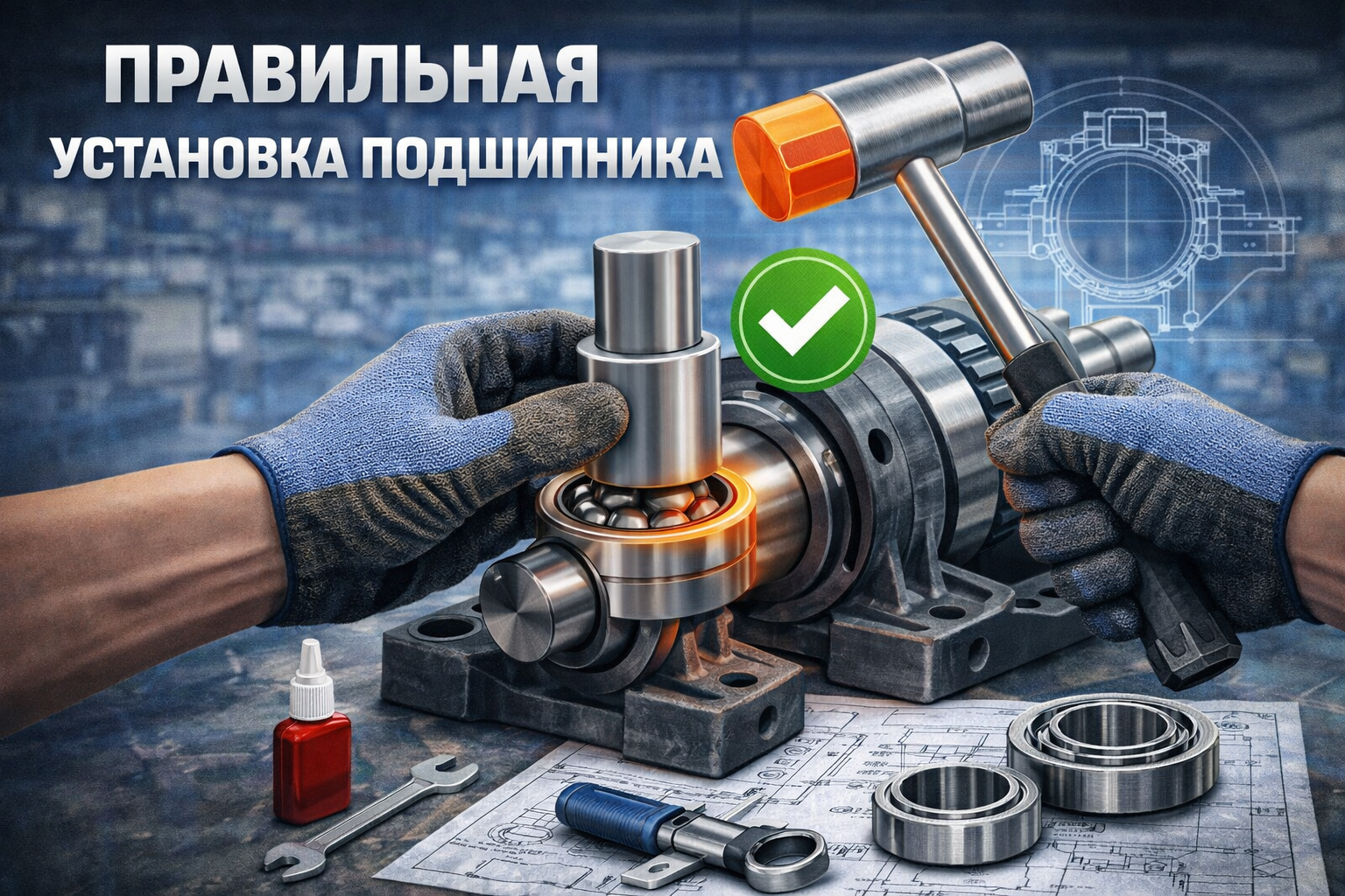 Правильная установка подшипника